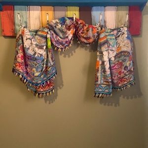 Brightly colored Etro scarf/wrap. Measures 50x 55 inches.